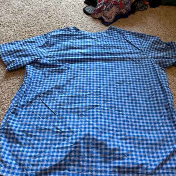 Lands' End Blue Checkered Men's Shirt - Picture 3 of 3